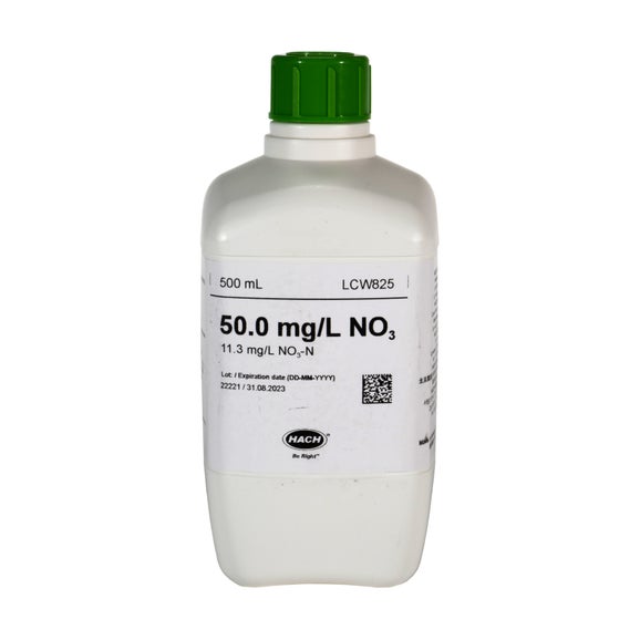질산염 표준, 50 mg/L NO₃(11.3 mg/L NO₃-N), 500 mL
