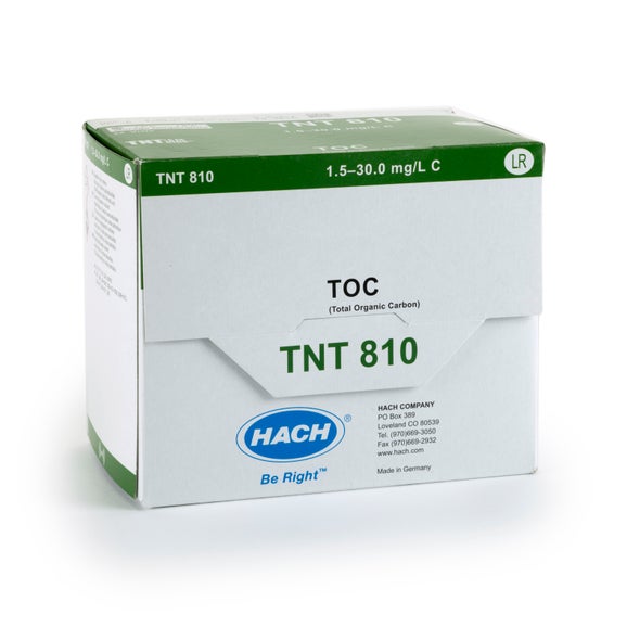 TOC TNTplus 바이알 테스트, 저농도 (1.5-30.0mg/L C), 25회 테스트 가능